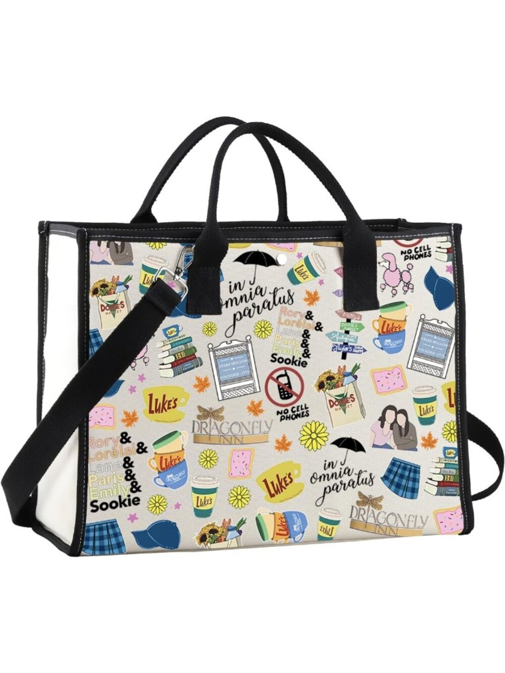 TV Show Inspired Tote Bag - Luke's Diner Design for Stars Hollow Fans, Stylish